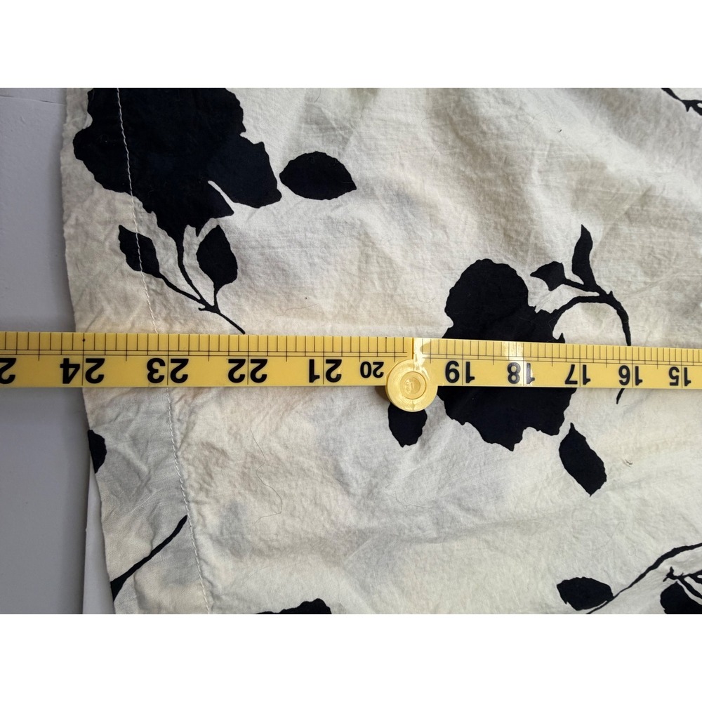 Maurices White Black Floral Crochet Lace Square Neck 3/4 Balloon Sleeve Blouse L - Picture 9 of 9